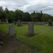 Careston Parish Church.  General view of cemetery from north west.