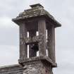 Careston Parish Church.  Detail of 1636 birdcage bellcote.