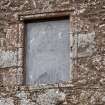 Careston Parish Church.  Detail of 1636 window on east gable.