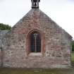 Careston Parish Church.  View of west gable, from west.