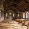 Careston Parish Church.  View of nave looking towards chancel.