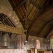 Careston Parish Church.  View of nave showing roof structure.