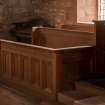 Careston Parish Church.  Chancel.  View of choir stalls.