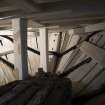 Interior. Orlop deck. View of iron bracing on the hull 