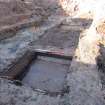 Excavation photograph, View of Trough 026, 396-410 Gorgie Road, Edinburgh