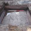 Excavation photograph, View of Trough 026, 396-410 Gorgie Road, Edinburgh