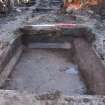 Excavation photograph, View of Trough 026, 396-410 Gorgie Road, Edinburgh