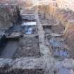 Excavation photograph, General view of troughs, 396-410 Gorgie Road, Edinburgh