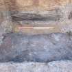 Excavation photograph, Detail of Trough 027, 396-410 Gorgie Road, Edinburgh