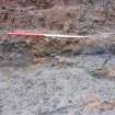 Excavation photograph, NE facing section of LOE showing culvert 047, 396-410 Gorgie Road, Edinburgh