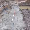 Excavation photograph, Clay 001 around troughs showing cut 040, 396-410 Gorgie Road, Edinburgh