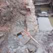 Excavation photograph, View of Culvert 007 plus wall 006, 396-410 Gorgie Road, Edinburgh