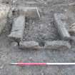 Excavation photograph, Stone slabs, 396-410 Gorgie Road, Edinburgh