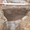 Evaluation photograph, Cist with lining (024) NE facing section, Ness Gap, Fortrose, Highland
