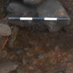 Monitored Soil Strip photograph, NW facing section of pit [182], Ness Gap, Fortrose, Highland