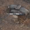 Monitored Soil Strip photograph, Pit [184] post-excavation of two quadrants, Ness Gap, Fortrose, Highland