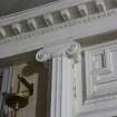 Standing Building Survey photograph, Ground floor crush hall (G02) - Detail of capital on half-columns, Odeon Cinema, 7 Clerk Street, Edinburgh