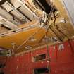 Standing Building Survey photograph, Ground floor auditorium (G03) - Detail of surviving plasterwork under north end of balcony, facing north, Odeon Cinema, 7 Clerk Street, Edinburgh