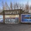 View of SHAWFIELD sinage facing onto Shawfield Drive and Glasgow Road 