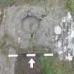 Digital photograph of perpendicular to carved surface(s), Scotland's Rock Art Project, Dunadd, Kilmartin, Argyll and Bute