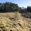 Survey photograph, Wade Road - General view looking along line of bank of road and revetment wall, A9 Dualling - Tomatin to Moy, Highland