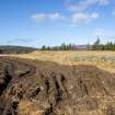 Survey photograph, Wade Road - General view of bank of road and revetment wall, A9 Dualling - Tomatin to Moy, Highland