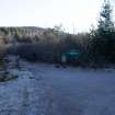 Survey photograph, North of Layby 172: Entrance to forestry commission land Meallmore from the east side of the A9, A9 Dualling - Tomatin to Moy, Highland