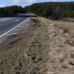 Survey photograph, South of layby 171: Large vehicle rutting on the north side of the A9 grassy verge, A9 Dualling - Tomatin to Moy, Highland