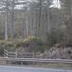 Survey photograph, Timber fence level with the A9 acting as safety barrier to cover the north-east moving stream, A9 Dualling - Tomatin to Moy, Highland