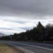 Survey photograph, End of steel barrier on the south-west side of the A9 with 5m high raised bank, A9 Dualling - Tomatin to Moy, Highland