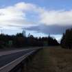 Survey photograph, Steel safety barrier end on the north-east side of the A9 with 5m rough grass verge, A9 Dualling - Tomatin to Moy, Highland