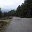 Survey photograph, Uneven pebble track going through commercial plantation forestry on the south side of the A9, A9 Dualling - Tomatin to Moy, Highland