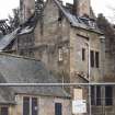Langgarth House.  View of north east facade, post fire.  From north.