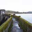 Carsfad Dam. View of walkway on top of dam