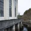 Carsfad Hydro Electric Power Station, Turbine House. View from south west of tailrace area