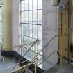 Carsfad Hydro Electric Power Station, Turbine House. Interior. View of fenestration which maximises natural light