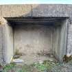 An ammunition locker on the external W side of the gun pit in the NE emplacement 