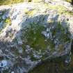 Digital photograph of panel perpendicular to carved surface(s), from Scotland's Rock Art Project, Balnafoich 2, Highland