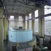 Interior. Carsfad Hydro Electric Power Station. Turbine House. View of generating unit