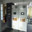 Interior. Carsfad Hydro Electric Power Station. Turbine House, Operation Room. Voltage regulation board