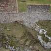 Hume Castle - view of exterior of north wall from the NNW