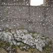 Hume Castle - view of exterior of north wall from the NNW