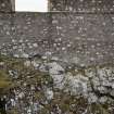 Hume Castle - view of exterior of north wall from the NNW