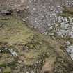 Hume Castle - view of exterior of north wall from the NNW