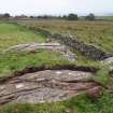 Digital photograph of panel in context with scale, from Scotland’s Rock Art Project, Cairnholy 12, Dumfries and Galloway