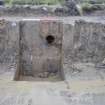 Watching Brief photograph, Pit within tower base, following removal of internal deposit, Lyness Visitor Centre extension to Scapa Flow Museum, Lyness, Orkney