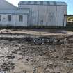 Watching Brief photograph, Exposed cooling tower base, pre-excavation, Lyness Visitor Centre extension to Scapa Flow Museum, Lyness, Orkney