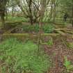 View of the SSW Building: the foundations of the Tank House from the ESE