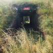 View of the entrance to the narrow gauge Railway Tunnel through the blast mound (Final Wash House W30)