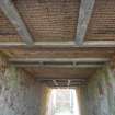 View of aluminium mesh panels added in the post war period to strengthen the concrete roof of the narrow gauge Railway Tunnel (Final Wash House W30)